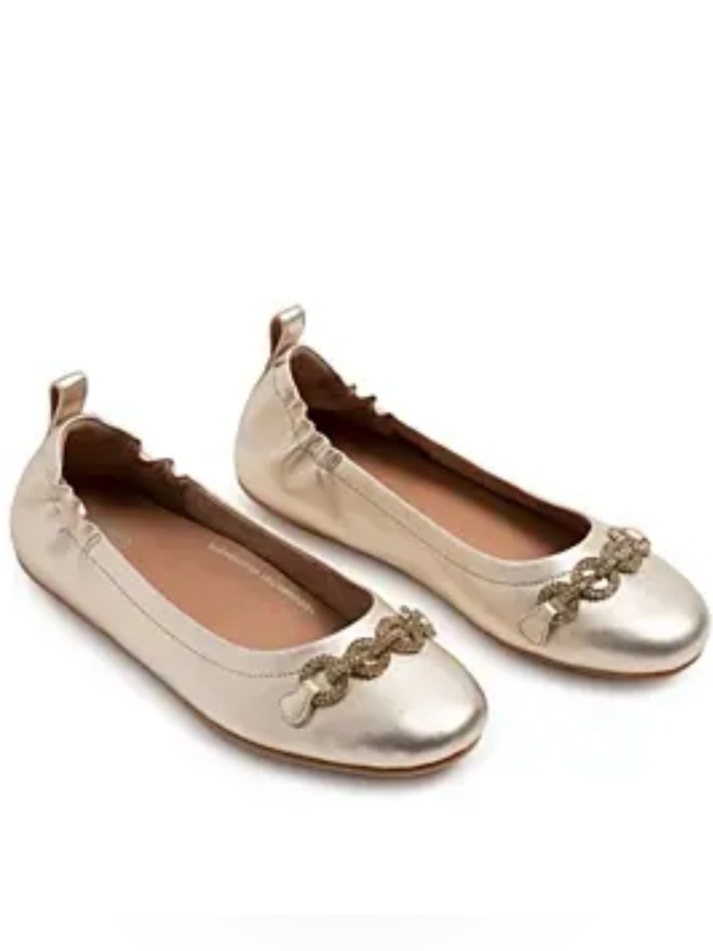 NEW FitFlop Allegro Sparkle Ballet Flat in Platino